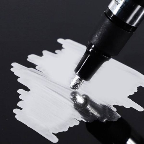Sidabrinis rašiklis 3 mm - CHROME ŽENKLAI - Sidabrinis chromo