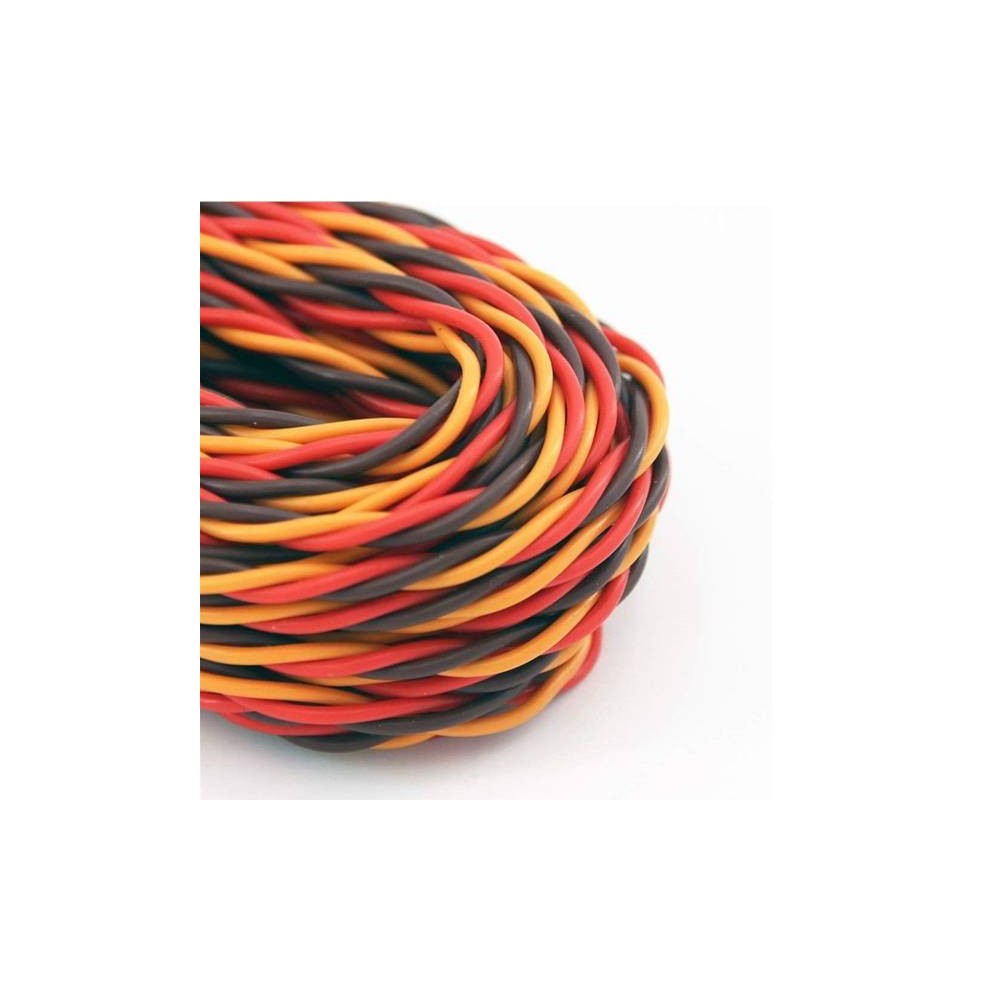 Trijų gyslų 0,30 mm servo kabelis - susuktas -