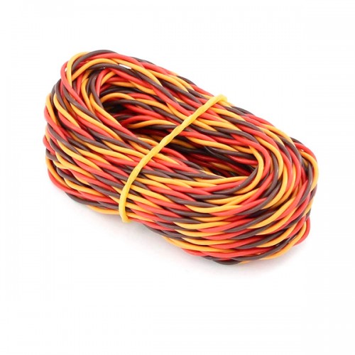 Trijų gyslų 0,30 mm servo kabelis - susuktas -