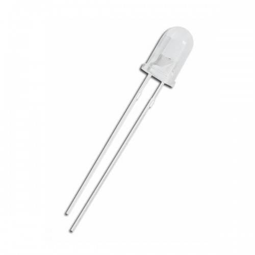 LED 3 mm geltonos spalvos - ryškus - aiškus 20 mA - 588-590 nm