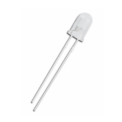 LED 3 mm geltonos spalvos - ryškus - aiškus 20 mA - 588-590 nm