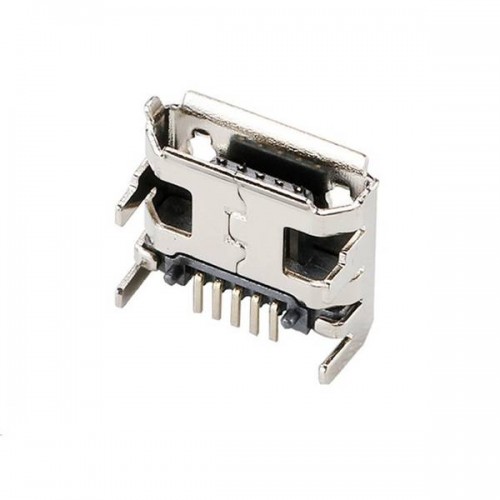 "Micro USB" vidinis lizdas - 5 KONTAKTŲ JUNGTIS 4-dIP kojelės -