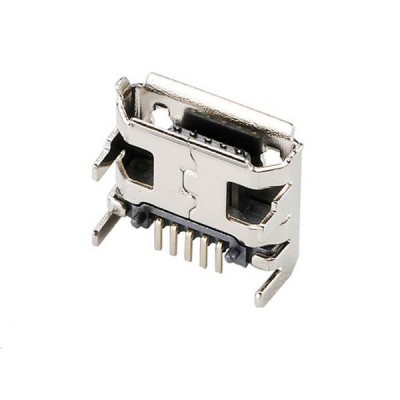 "Micro USB" vidinis lizdas - 5 KONTAKTŲ JUNGTIS 4-dIP kojelės -
