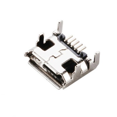 "Micro USB" vidinis lizdas - 5 KONTAKTŲ JUNGTIS 4-dIP kojelės -