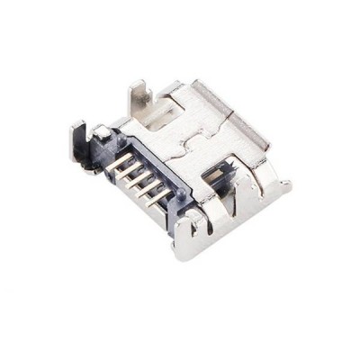 "Micro USB" vidinis lizdas - 5 KONTAKTŲ JUNGTIS 4-dIP kojelės -