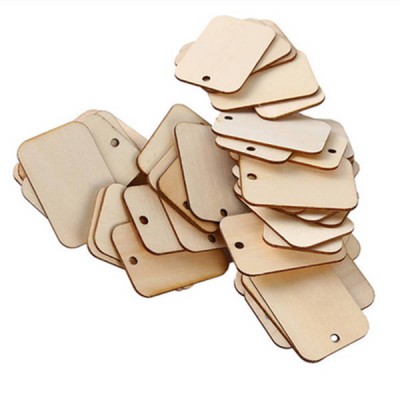 Klijuotos faneros etiketė 52x34mm 25vnt - Drožybos ir tapybos