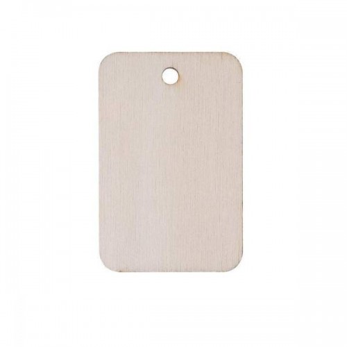 Klijuotos faneros etiketė 52x34mm 25vnt - Drožybos ir tapybos