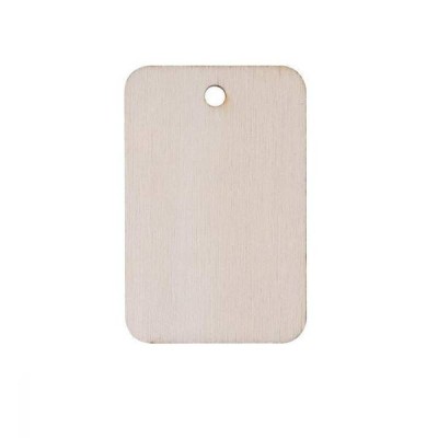 Klijuotos faneros etiketė 52x34mm 25vnt - Drožybos ir tapybos