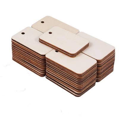 Klijuotos faneros etiketė 52x34mm 25vnt - Drožybos ir tapybos