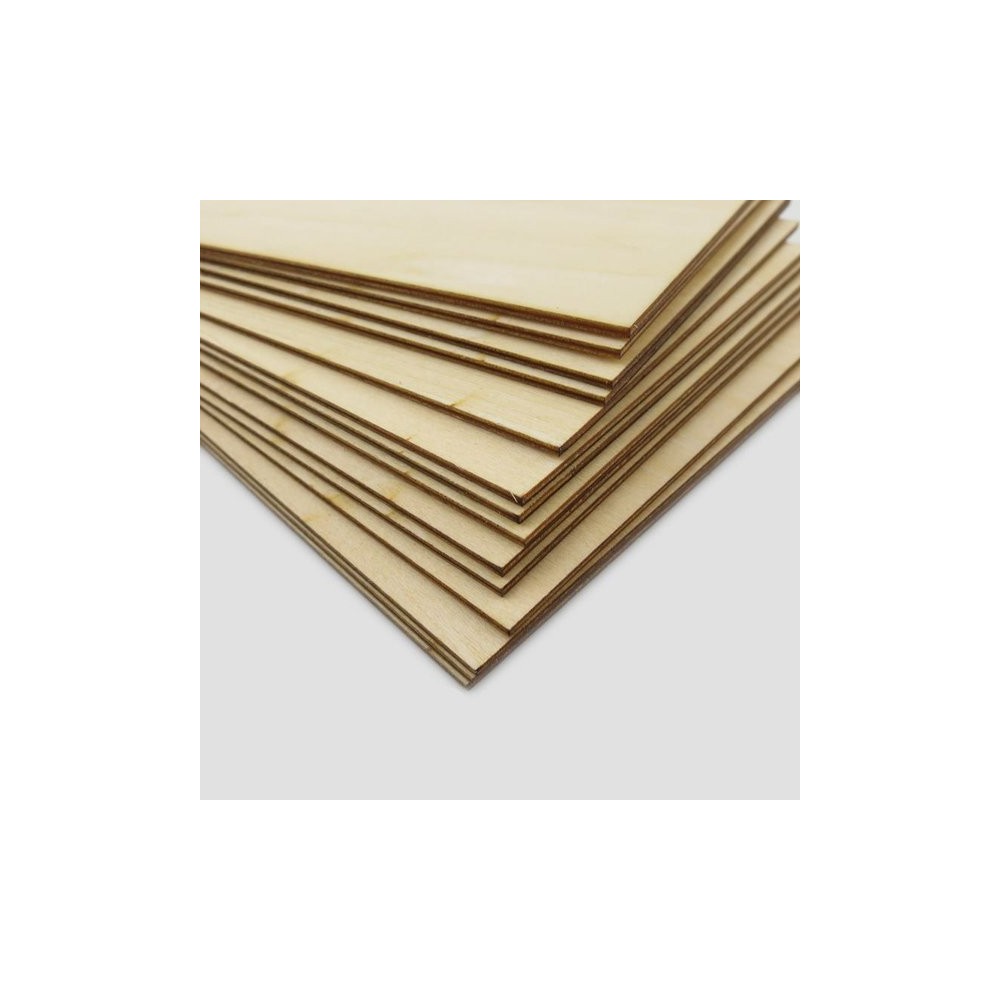 Fanera 2 mm 100x100 mm - Lazerinio raižymo ir pjaustymo lenta -