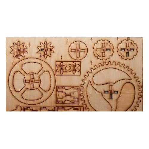 Fanera 2 mm 100x100 mm - Lazerinio raižymo ir pjaustymo lenta -
