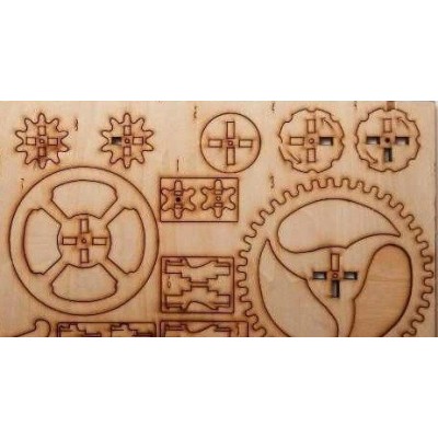 Fanera 2 mm 100x100 mm - Lazerinio raižymo ir pjaustymo lenta -