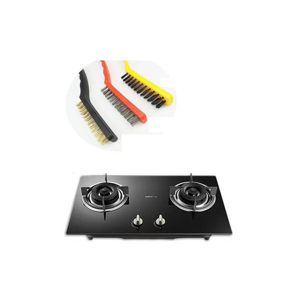 3 šepetėlių rinkinys 9 cm - Techniniai vieliniai šepečiai iš