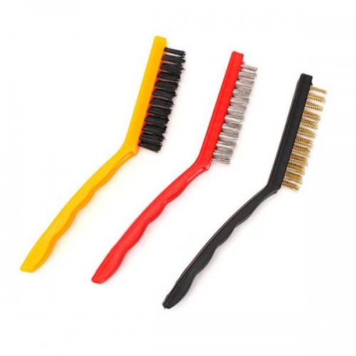 3 šepetėlių rinkinys 9 cm - Techniniai vieliniai šepečiai iš