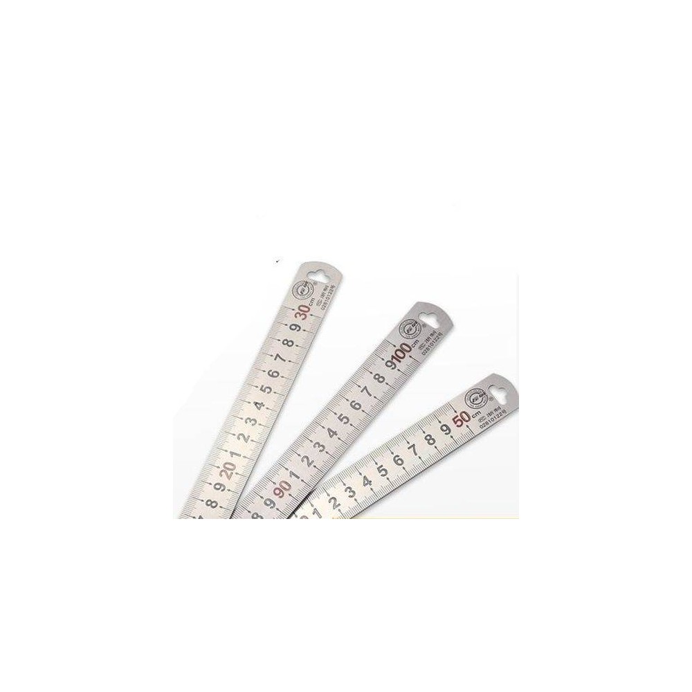 Metalinė liniuotė 50 cm - dvipusis - tikslus-Pagrindinis