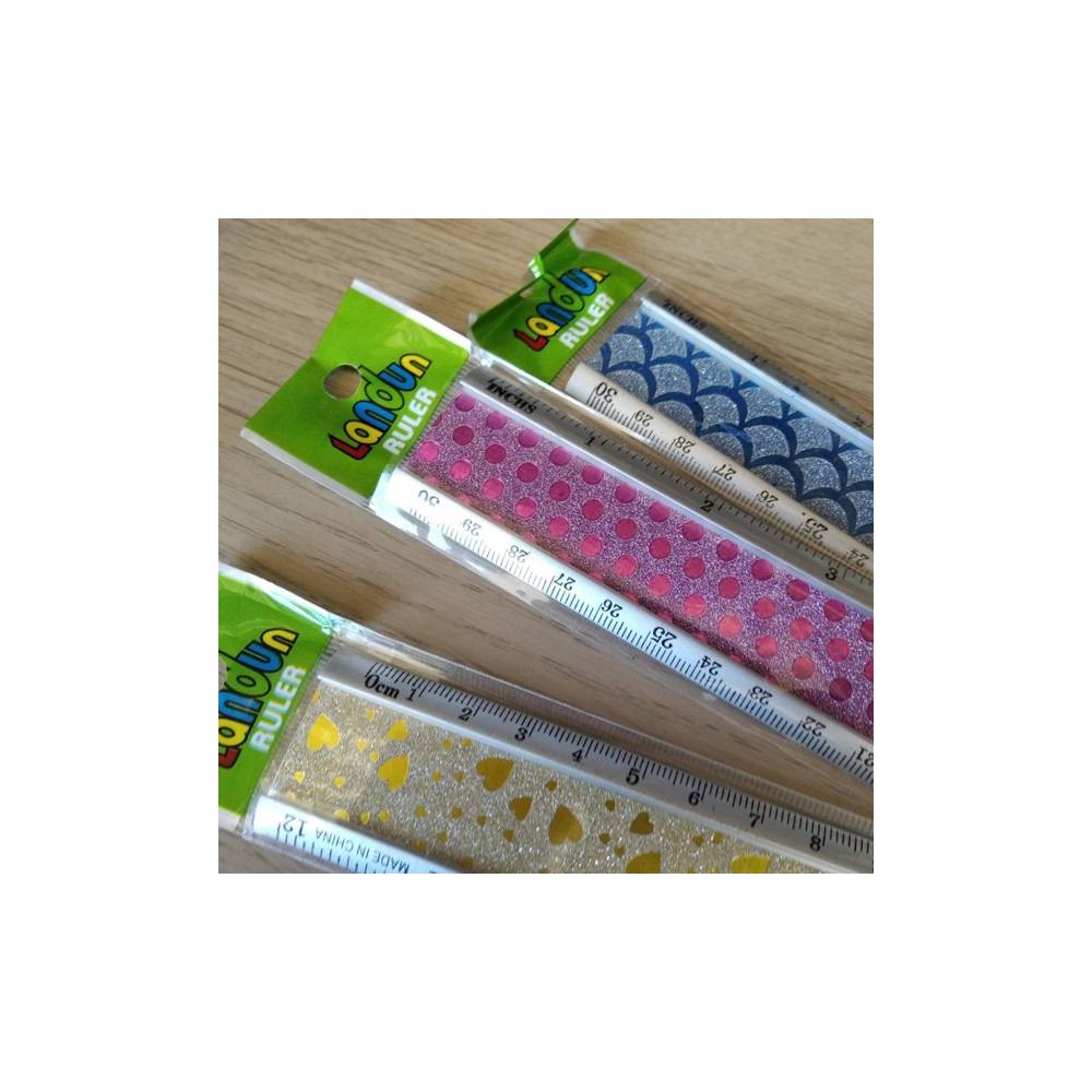 Aliumininė liniuotė 30 cm 12 colių - spalvų rinkinys-Pagrindinis