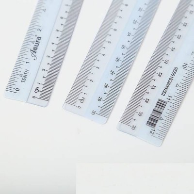 Plastikinė liniuotė 30 cm 12 colių - minkšta skaidri