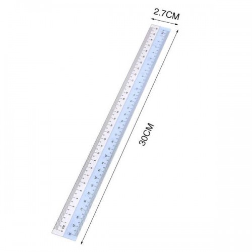 Plastikinė liniuotė 30 cm 12 colių - minkšta skaidri