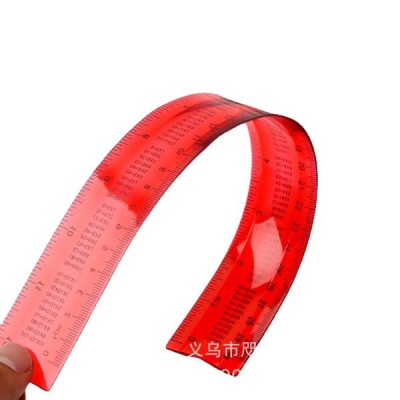 Liniuotė su daugybos lentele 30 cm 12 colių - spalvų