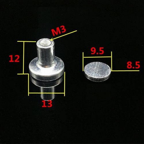 Magnetinis griebtuvas 13x12 mm, 3 mm vidinis skersmuo -