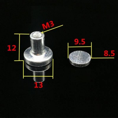 Magnetinis griebtuvas 13x12 mm, 3 mm vidinis skersmuo -