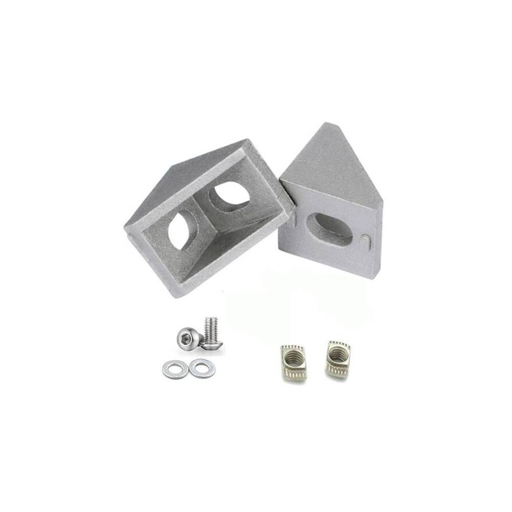 Kampinis laikiklis 20x20 mm M4, skirtas aliuminio profiliams