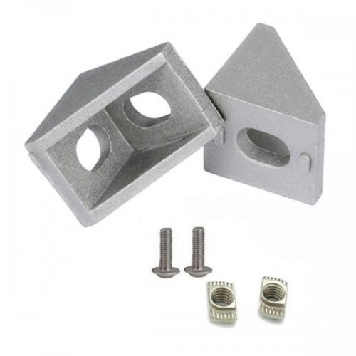 Kampinis laikiklis 20x20 mm M4, skirtas aliuminio profiliams