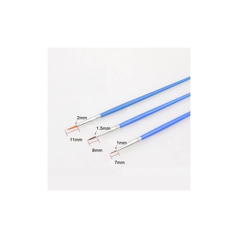 Tikslus šepetėlis 8x1,5 mm - mažas teptukas akvarelei