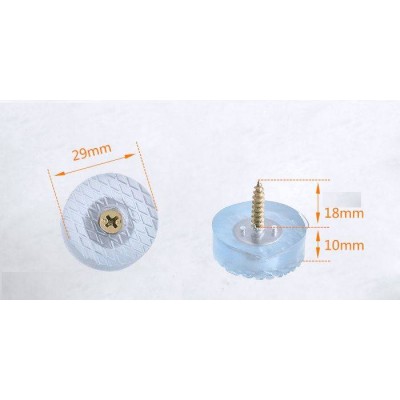 Neslystantis padas kėdei N5 29x10mm - baldų kojelės su