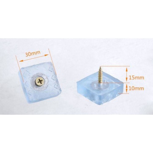 Neslystantis padas kėdei N1 30x30x10mm - baldų kojelės su
