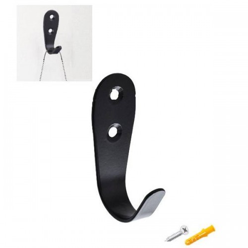 Kabliukas - Blizgučių pakaba 68 mm - juodas viengungis -