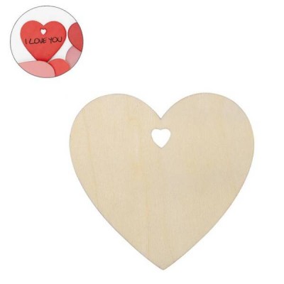 Fanera Širdis 75x75x3 mm - Drožybos ir tapybos žymė -