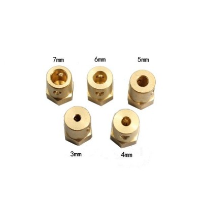 Šešiakampė stebulė 5 mm ašies ratui - robotams, DIY projektams-
