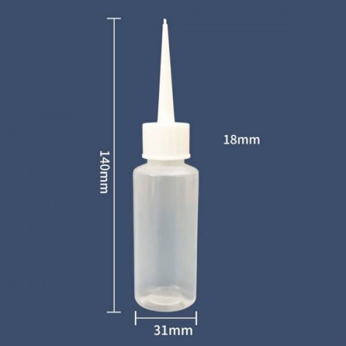 50 ml buteliukas su aplikatoriumi - skysčio dozavimo talpykla -