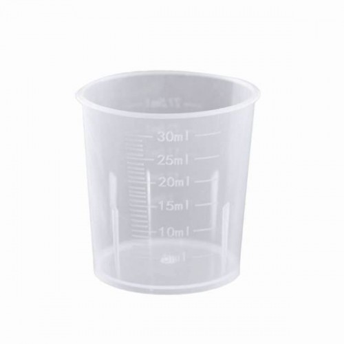 Matavimo puodelis 30 ml - Plastikinis indas su svarstyklėmis -