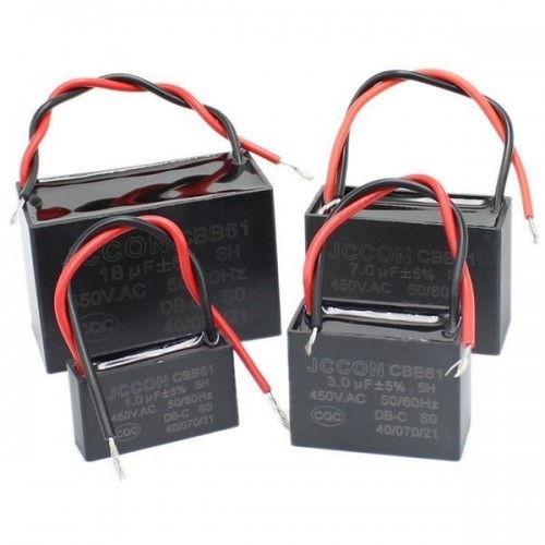 Paleidimo kondensatorius CBB61 10.0uF 450VAC varikliams - su