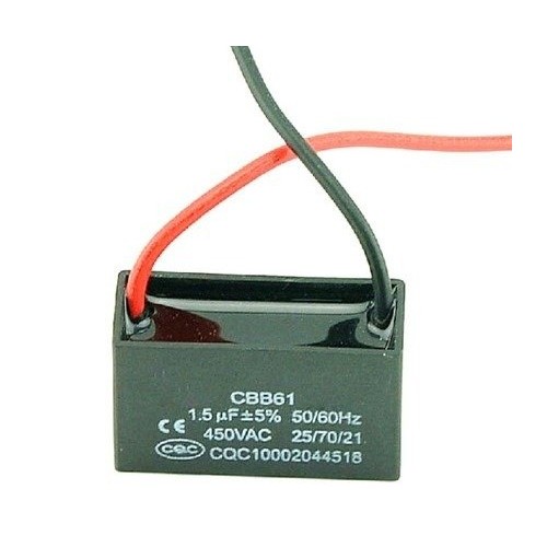 Paleidimo kondensatorius CBB61 4.0uF 450VAC varikliams - su