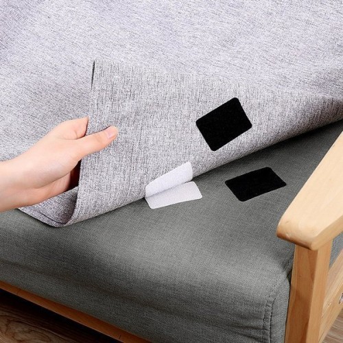 Lipni tvirtinimo detalė 40x60 mm - juoda - 5 vnt - lipni