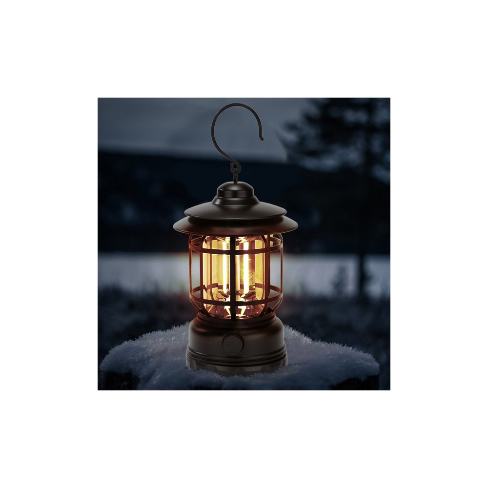 Retro kempingo lempa - stovyklavimo lempa - 3xAA 1,5 V -