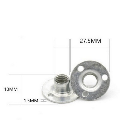 Užveržiamoji veržlė M10 10x27,5x1,5 su flanšu - 3-3 skylės