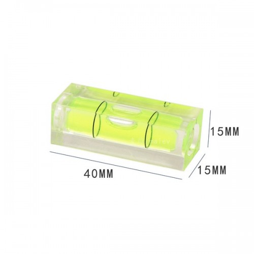 Mini stačiakampis gulsčiukas -15x15x40 mm - nešiojamasis
