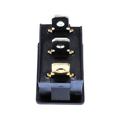 Klavišinis jungiklis 15x10 mm - raudona - 3PIN - 250VAC/3A -
