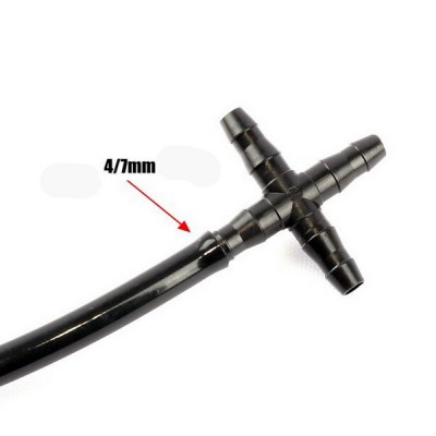 Kryžminė jungtis 4x7 mm - augalų laistymo sistemos adapteris -