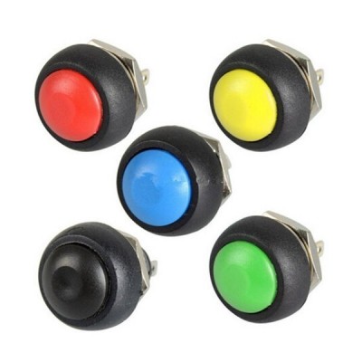 Momentinis mygtukas PBS-33B - geltona - 250V-1A - 12 mm -