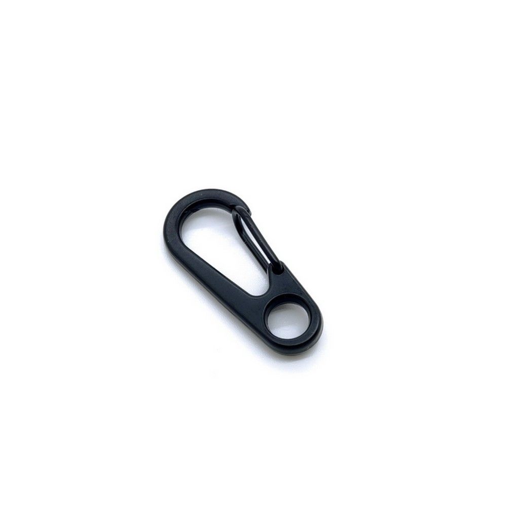 Metalinis kabliukas 33x15 mm - juoda - Karabinas raktams -