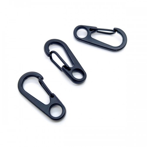 Metalinis kabliukas 33x15 mm - juoda - Karabinas raktams -