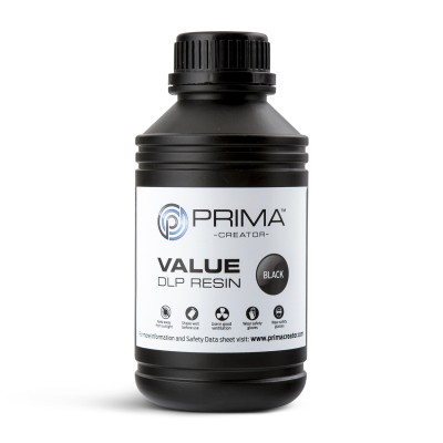 PrimaCreator Value UV / DLP derva - 500 ml - Juoda-Derva