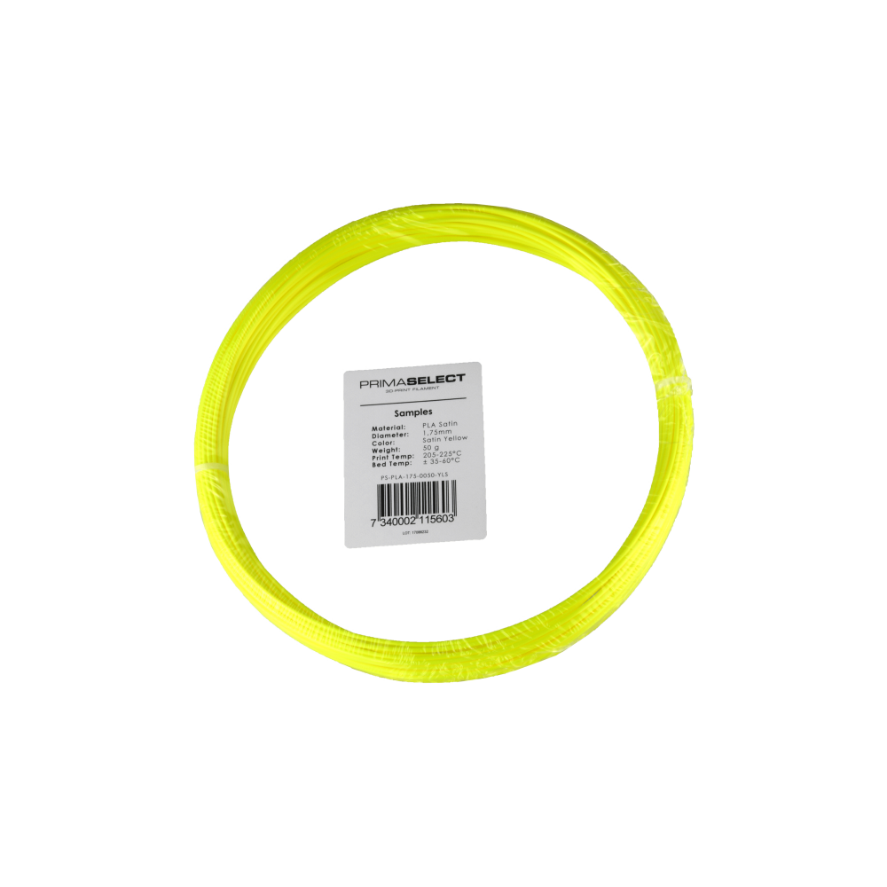 PrimaSelect PLA Satin - 1.75 mm - 50 g - Geltonas-Prino