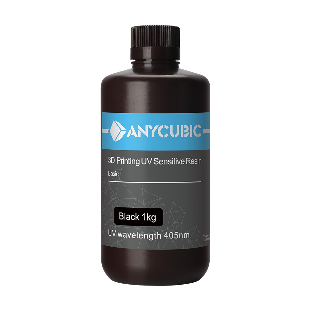 Anycubic- Įprasta UV derva juoda 1kg-Derva Anycubic- Įprasta UV derva juoda 1kg-Derva
