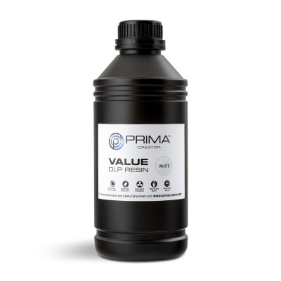 PrimaCreator Value UV / DLP derva - 1000 ml - Balta-Derva